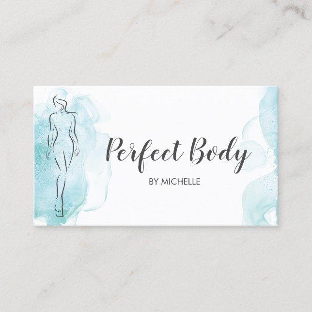 Carte De Visite Body Sculpting Fitness Linergie Entraîneur de tail (Devant)