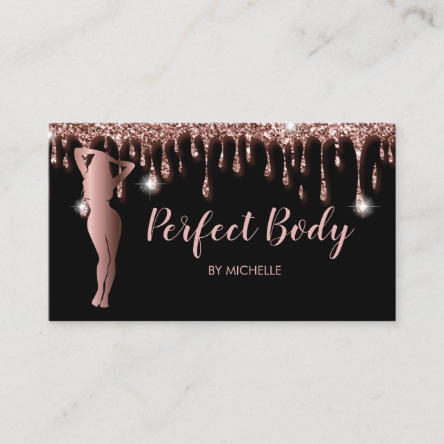 Carte De Visite Body Sculpting Fitness Linergie Entraîneur de tail (Devant)