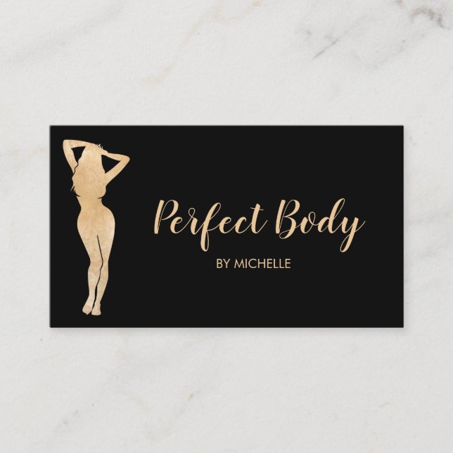 Carte De Visite Body Sculpting Fitness Linergie Entraîneur de tail (Devant)