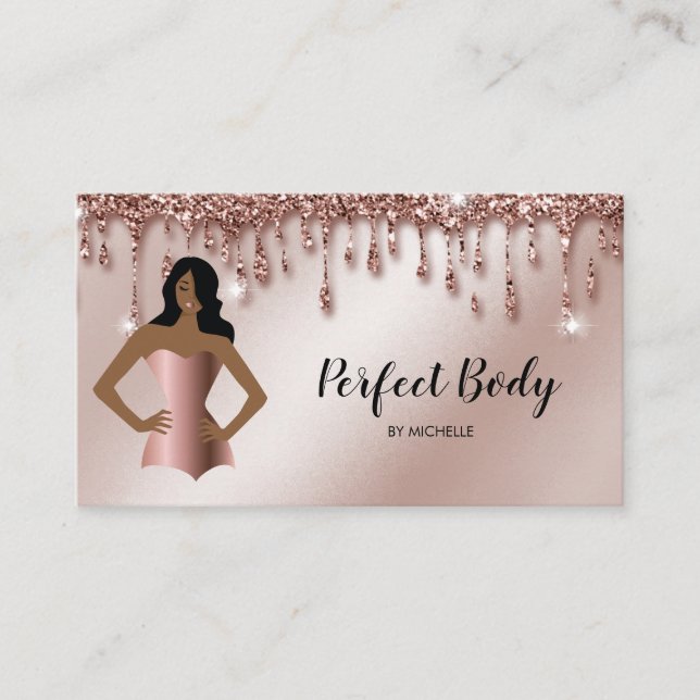 Carte De Visite Body Sculpting Fitness Linergie Entraîneur de tail (Devant)