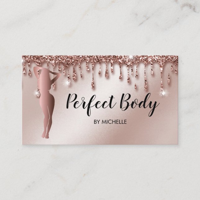 Carte De Visite Body Sculpting Fitness Linergie Entraîneur de tail (Devant)