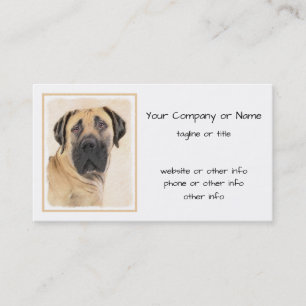 Carte De Visite Boerboel Peinture - Cute Original Chien Art