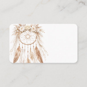 Carte de visite Bohème Chic Cottage Plumes