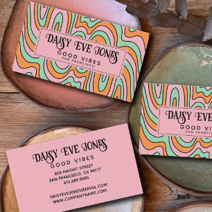 Carte De Visite Boho Abstrait Retro