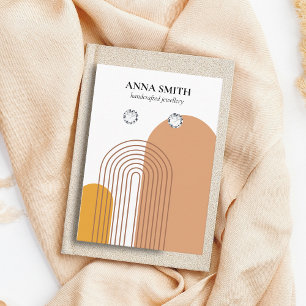 Carte De Visite Boho Beige Terre Écran Moderne Écran d'oreille