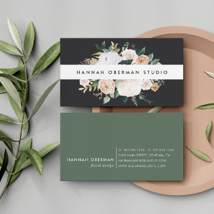 Carte De Visite Boho Blooms aquarelle Floral