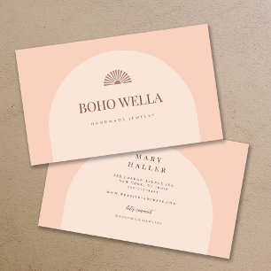 Carte de visite Boho Blush Pink Arch