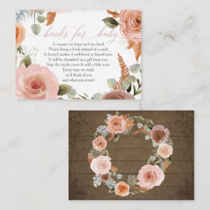 Carte De Visite Boho Blush Roses pour le boîtier de Baby shower Bu