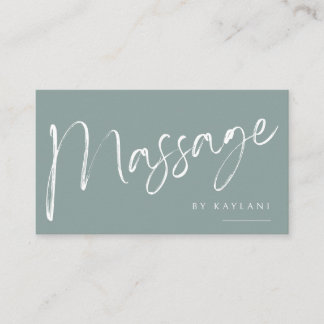 Carte De Visite Boho Brushed Massage Business Card Body Therapy