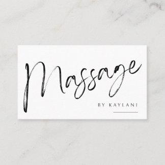 Carte De Visite Boho Brushed Massage Business Card Body Therapy