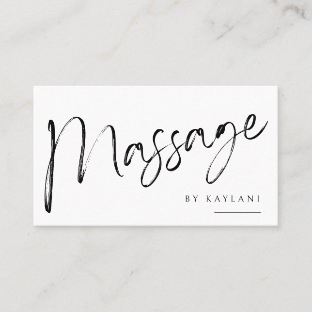 Carte De Visite Boho Brushed Massage Business Card Body Therapy (Devant)