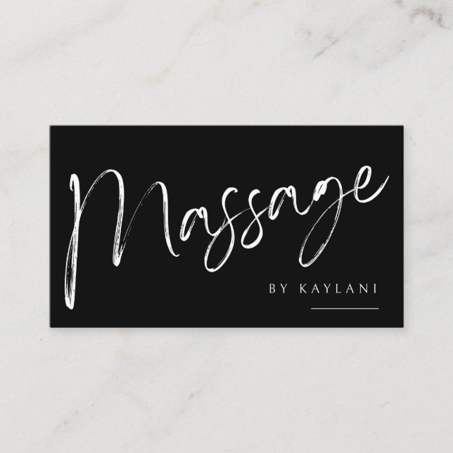 Carte De Visite Boho Brushed Massage Business Card Body Therapy (Devant)