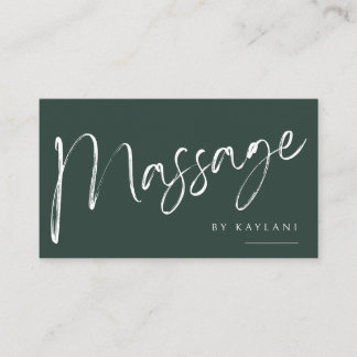 Carte De Visite Boho Brushed Massage Business Card Body Therapy