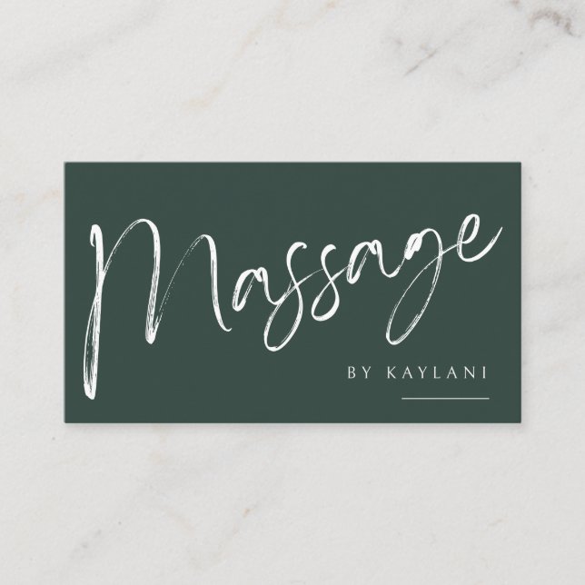 Carte De Visite Boho Brushed Massage Business Card Body Therapy (Devant)