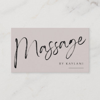 Carte De Visite Boho Brushed Massage Business Card Body Therapy