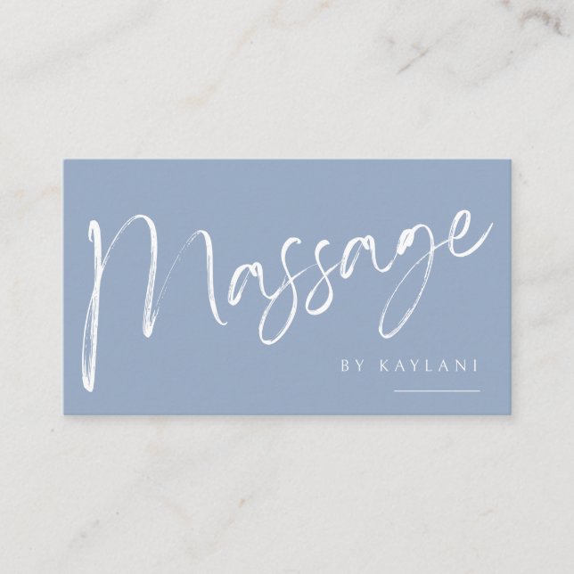 Carte De Visite Boho Brushed Massage Business Card Body Therapy (Devant)