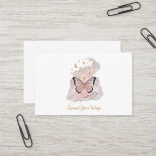 Carte De Visite Boho Butterfly "Spread Your Wings" Greeting Card