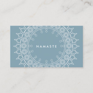 Carte De Visite Boho Chic Mandala Namaste Yoga Bleu