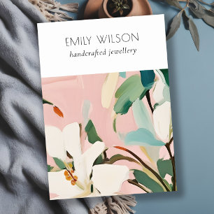 Carte De Visite Boho Colorful Painé Floral Blank Bijoux Display