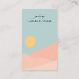 Carte De Visite Boho Desert Sunrise Mountains Bijoux artisanaux