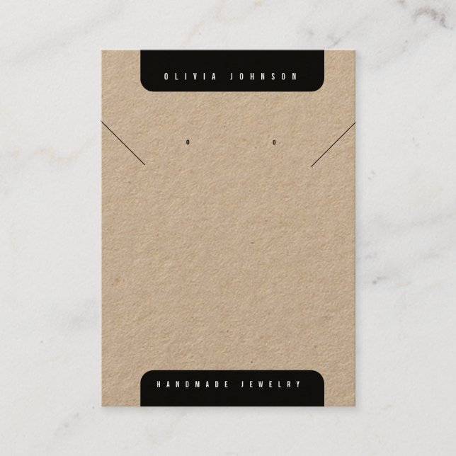 Carte De Visite Boho DIY Handmade Jewelry Earrings Necklace Card (Devant)