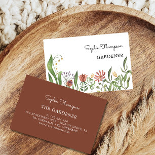 Carte De Visite Boho fleurs vintages florales