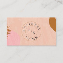 Carte de visite Boho minimal Abstrait de logo pers