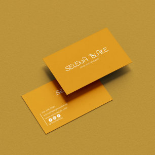Carte De Visite Boho minimaliste Or- Élégant et esthétique chic