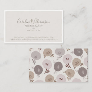 Carte De Visite Boho moderne Neutrals Botanique Simple tendance