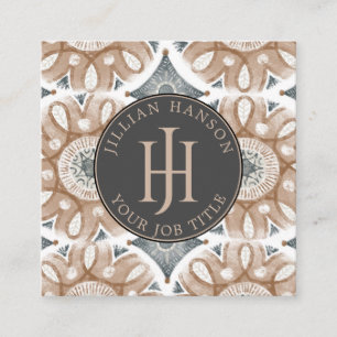 Carte de visite Boho monogramme