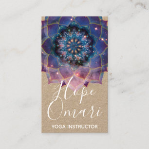 Carte De Visite Boho Nebula Bloom Conception de Mandala