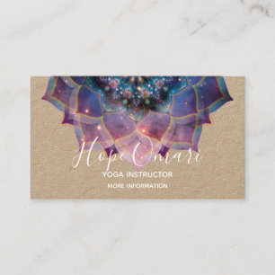Carte De Visite Boho Nebula Bloom   Conception de Mandala