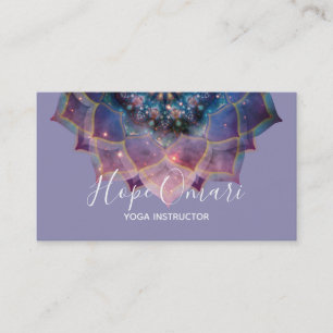 Carte De Visite Boho Nebula Bloom   Conception de Mandala