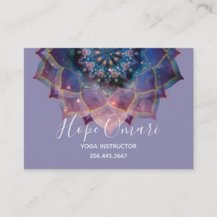 Carte De Visite Boho Nebula Bloom Conception de Mandala