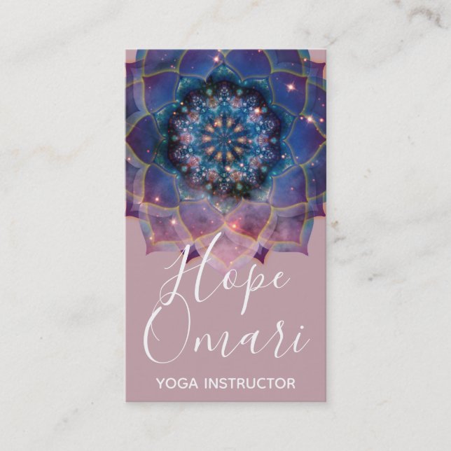 Carte De Visite Boho Nebula Mandala, Mystique (Devant)