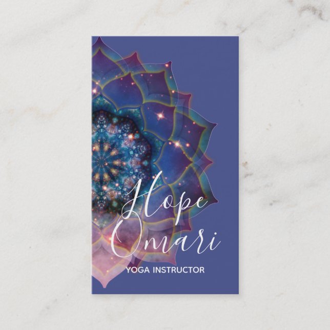 Carte De Visite Boho Nebula Mandala, Mystique (Devant)