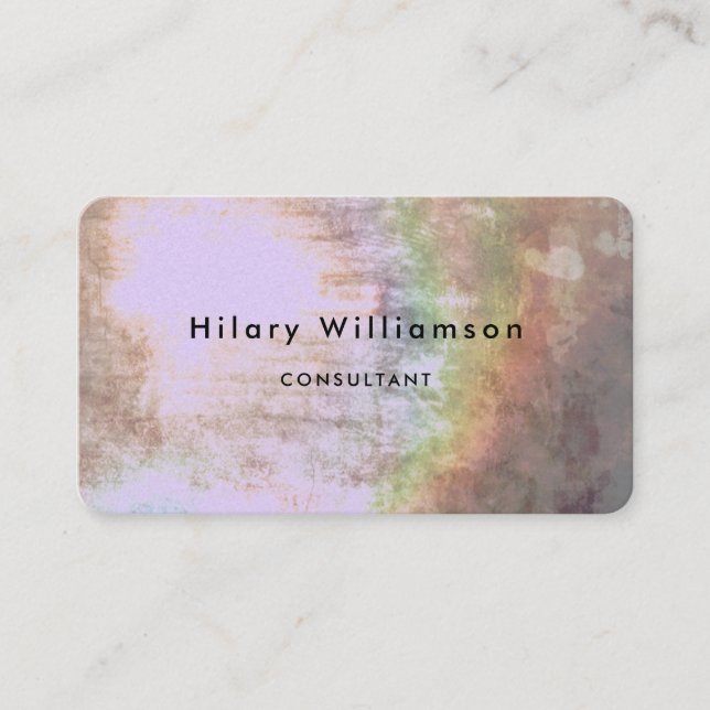 Carte De Visite Boho Pastel Lavender Grunge  (Devant)