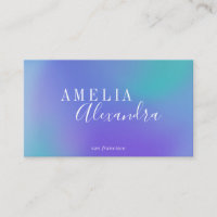 Boho Retro Script Abstrait Dégradé bleu pourpre