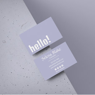 Carte De Visite Boho Retro tendance - Moderne violet et blanc