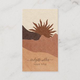 Carte De Visite Boho Terracotta Sun Mountains