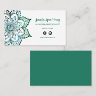 Carte De Visite Boho Turquoise Mandala LMT