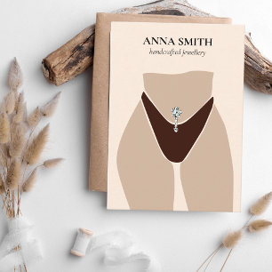Carte De Visite Boho unique Belly Button Piercing Afficher mignon 