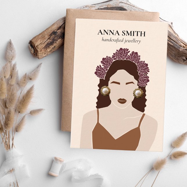 Carte De Visite Boho unique femme inclusive Écran d'oreille (Créateur téléchargé)