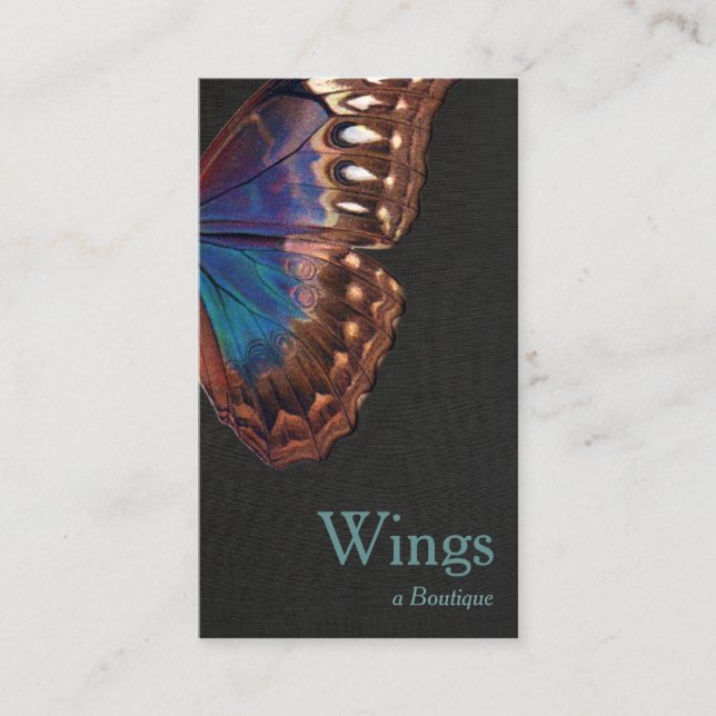 Carte De Visite Boho Vintage Butterfly Wing Nature (Devant)