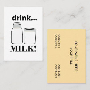 Carte De Visite Boire du lait Lait