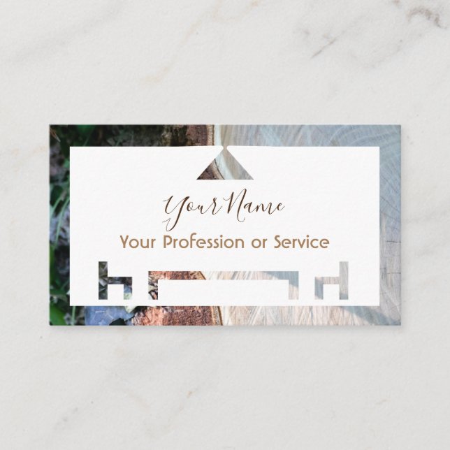 Carte De Visite Bois bio pour design d'intérieur et mobilier ! bu (Devant)