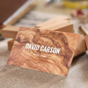 Carte De Visite Bois charpentier construction Handyman