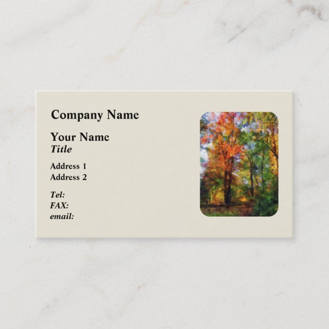 Carte De Visite Bois d'automne (Devant)