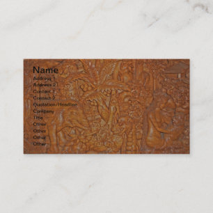 Carte De Visite Bois de Bali découpant l'art Un-de-un-Aimable