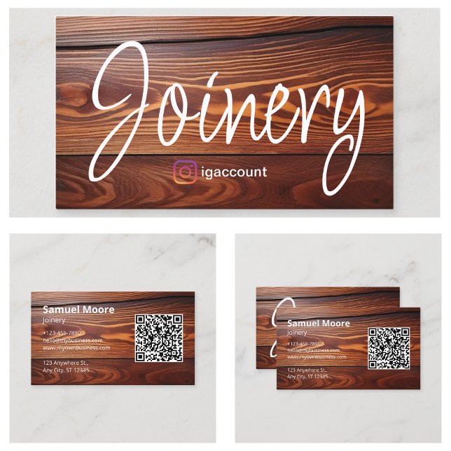 Carte De Visite Bois de menuiserie (Joinery Lumber Work Business Card
)